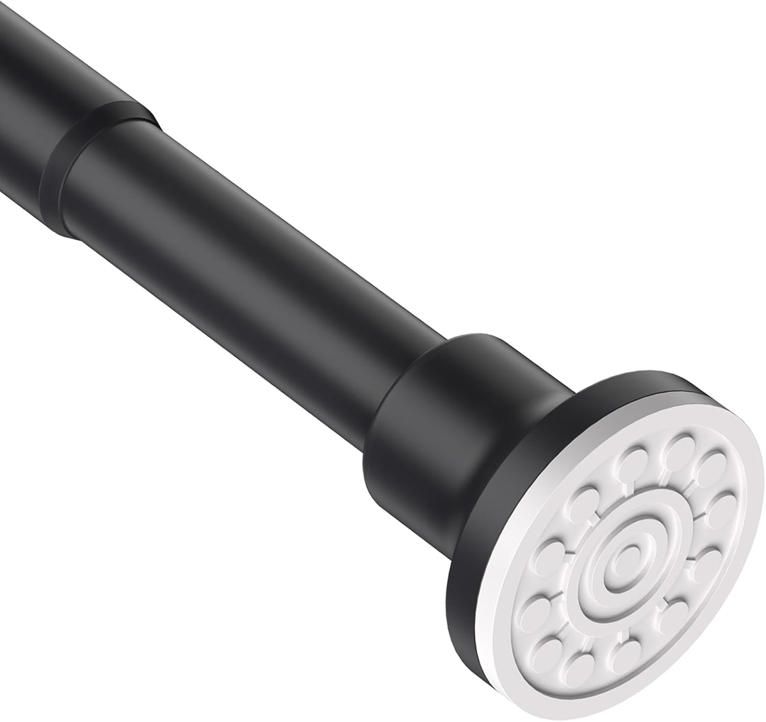 Asta per Tenda Da Doccia, Colore Nero Opaco, Regolabile, Telescopica, 74-255 Cm, Senza Fori E Antiruggine, per Bagno, Finestre