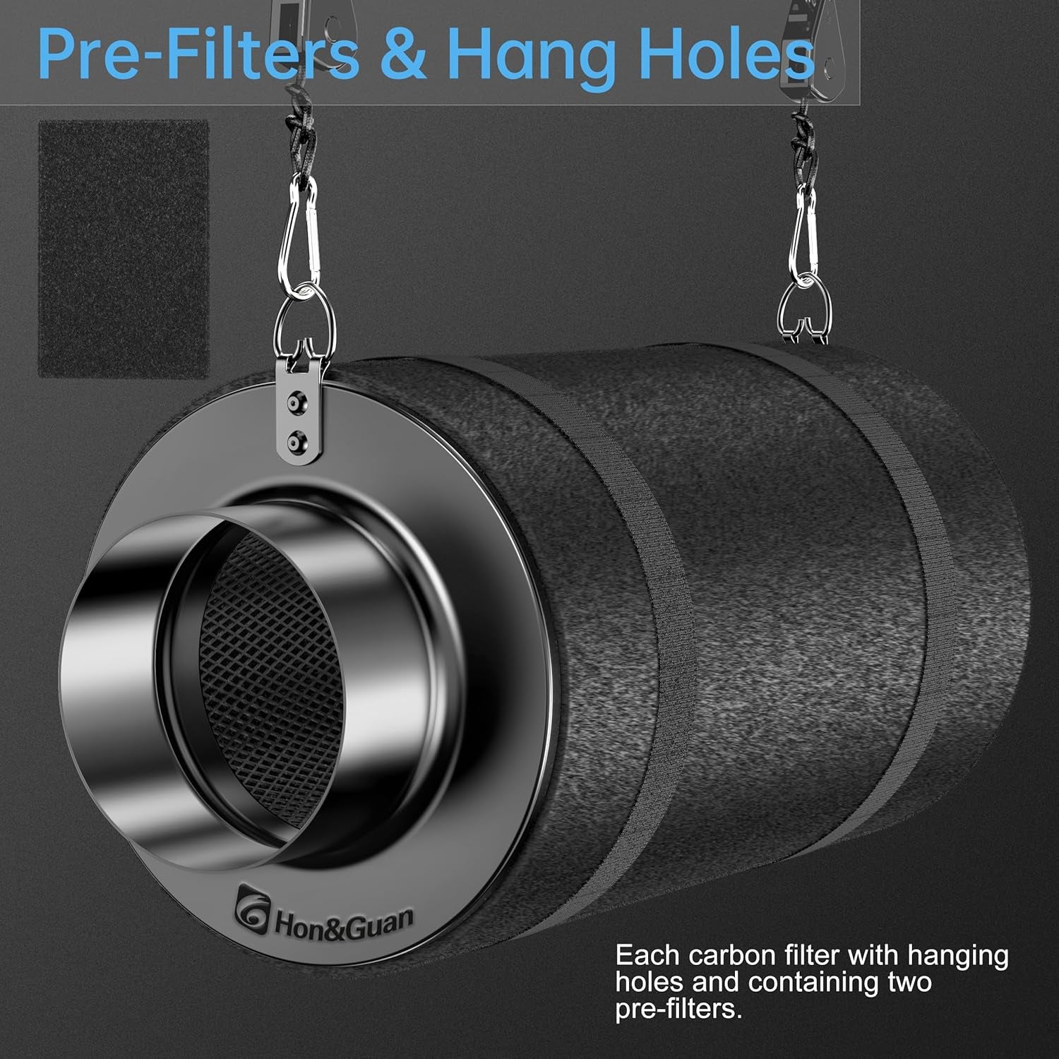 Filtro Ai Carboni Attivi, 100 Mm, Con Leggero Carbone, Lunghezza 200 Mm, Spessore 38 Mm, per Il Controllo Degli Odori, Depuratore D'Aria per Ventilatori Tubi, Tende Da Coltivazione,