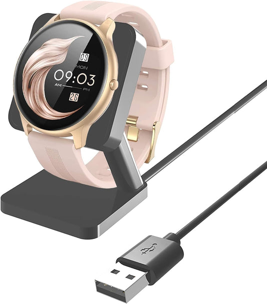 Caricabatterie Compatibile Con AGPTEK Smartwatch Da 1,3 Pollici, USB, Cavo Di Ricarica Rapido per AGPTEK LW11 Smartwatch (Nero)