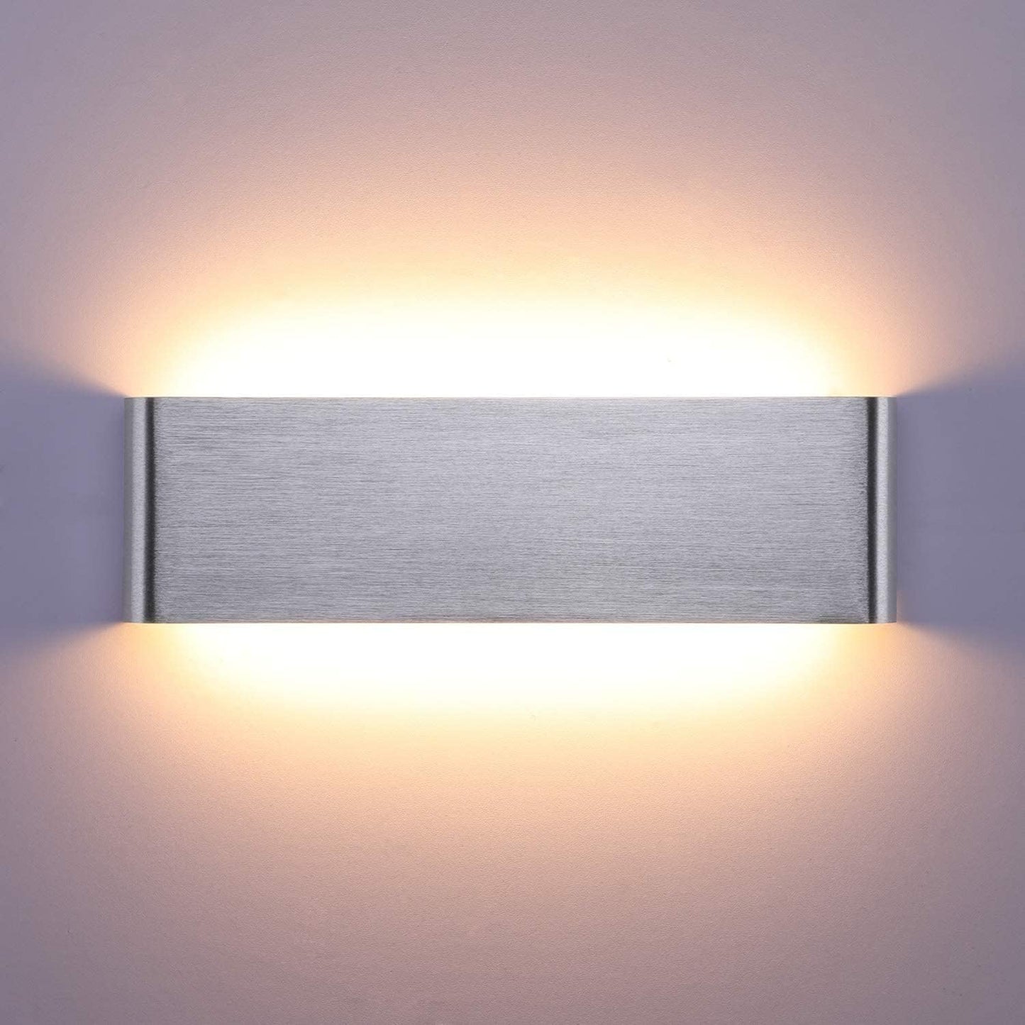 Lampada Da Parete 16W 3000K LED Applique Da Parete Interno Moderno Bianca Con Luce up down IP44 Impermeabile Illuminazione per Camera Da Letto Corridoio Soggiorno Scala (Bianco Caldo)