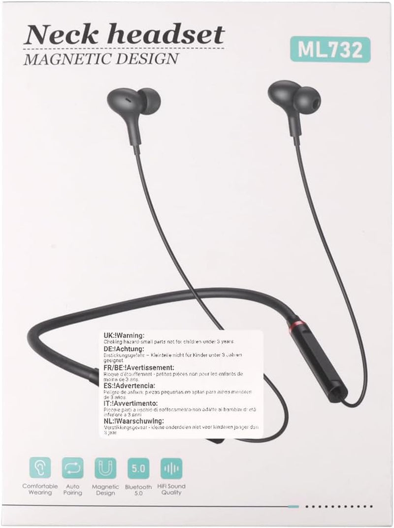 Cuffie Bluetooth Con Cavo per Samsung A54 5G S24 S23 Ultra Iphone 15 Pro Pixel 8 7A Mi 14, Archetto Senza Fili, Auricolari Stereo Con Microfono per Corsa, Palestra, Traning, Sonno