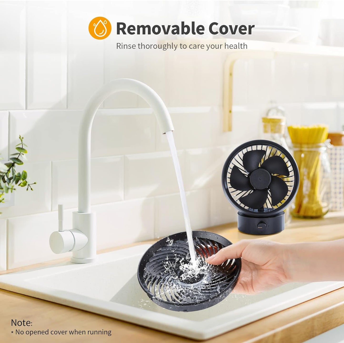 Ventilatore Usb,Ventilatori Da Tavolo Mini USB Ventilatore Silenzioso 180 Tipi Di Velocità Del Vento, Portatile Del Può Regolare Su E Giù 20°, per Scrivania/Casa/Viaggiare-Nero
