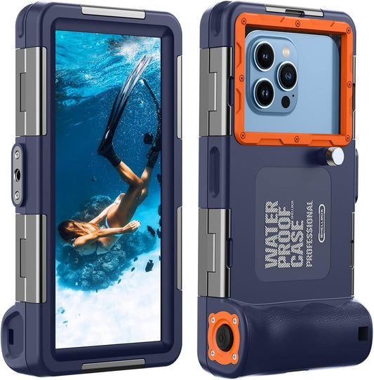 Custodia Impermeabile Subacquea Professionale IP68 15M per Iphone Samsung Huawei Xiaomi,Compatibile Con Telefoni Fino a 6,9 Pollici,Adatto per Immersioni Snorkeling Surf