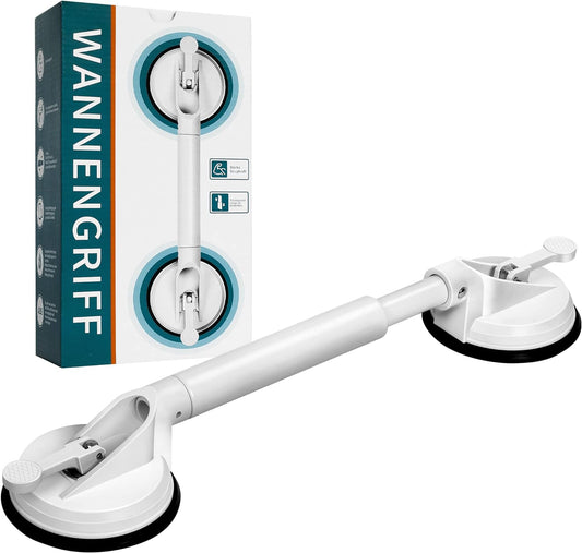 Corrimano Ausiliario Di Sicurezza Bagno, Maniglione Di Sicurezza Antiscivolo, Doccia Bracciolo per Anziani/Bambini Barra Di Sicurezza per Il Bagno, Bianco, 25 * 13 * 9 Cm