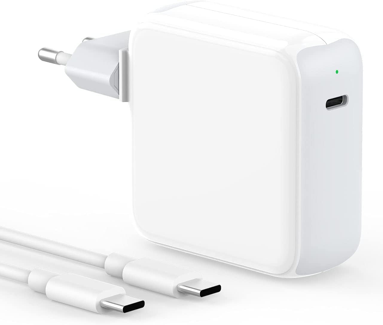 67W Caricatore per Macbook Pro 13/14/ 15/16 Pollici, Macbook Air 2020/2019/ 2018, Ipad Pro 12.9/11", HP, Lenovo, Caricabatterie Rapido, Cavo USB C a C 2M, LED