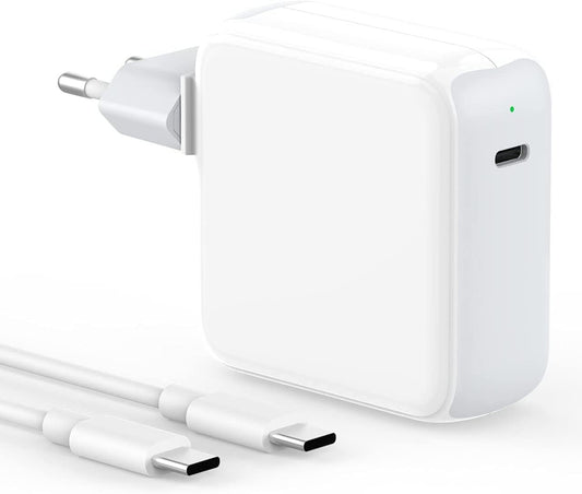67W Caricatore per Macbook Pro 13/14/ 15/16 Pollici, Macbook Air 2020/2019/ 2018, Ipad Pro 12.9/11", HP, Lenovo, Caricabatterie Rapido, Cavo USB C a C 2M, LED