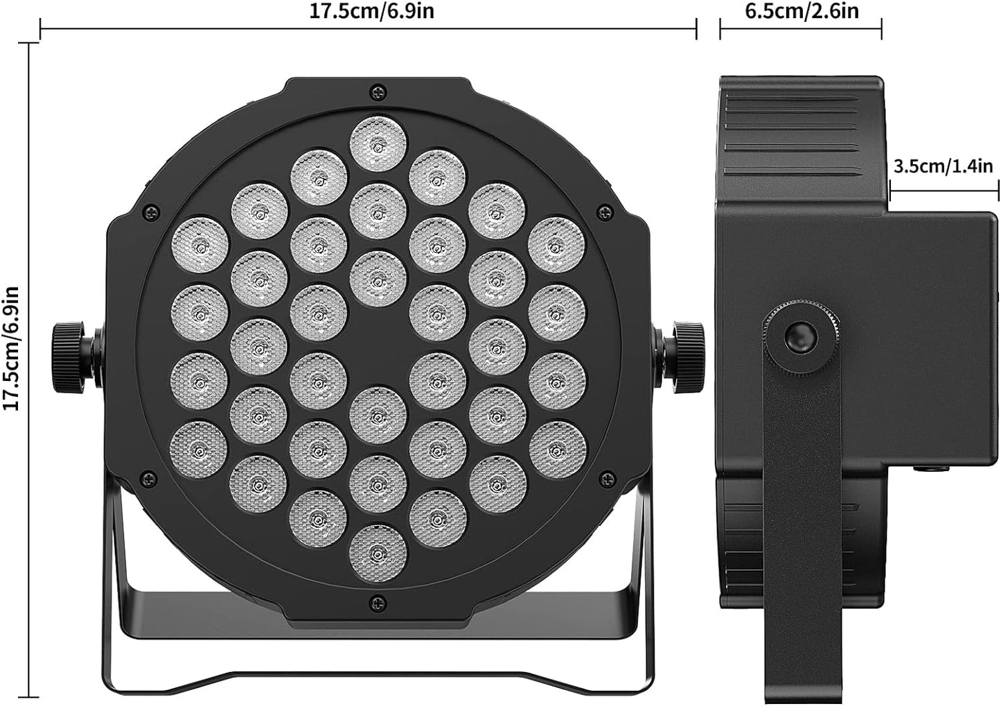 Luce Nera Da Palcoscenico per Feste, 36 LED per Discoteca, Luce Nera per Feste Di Halloween, Luce Nera per Interni, Esterni, Matrimonio (1 Confezione)