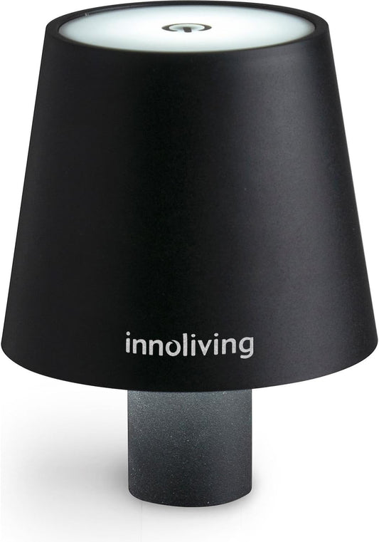 Lampada LED per Bottiglia Ricaricabile in 4 Ore, Da Tavolo, Senza Fili Touch E Dimmerabile, per Interni Ed Esterni, Luca Naturale 4000K, Luca Fredda 6000K E Calda 3000K, Bianca E Nera