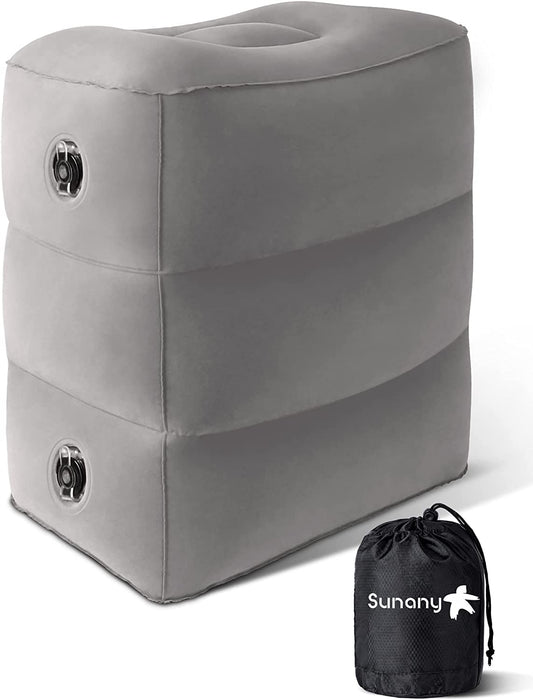 Cuscino Poggiapiedi Gonfiabile, Cuscini Regolabili in Altezza, Accessorio Da Viaggio Multiuso per Far Dormire I Bambini E Poggiapiedi Adatto per Ufficio, Casa E Viaggi