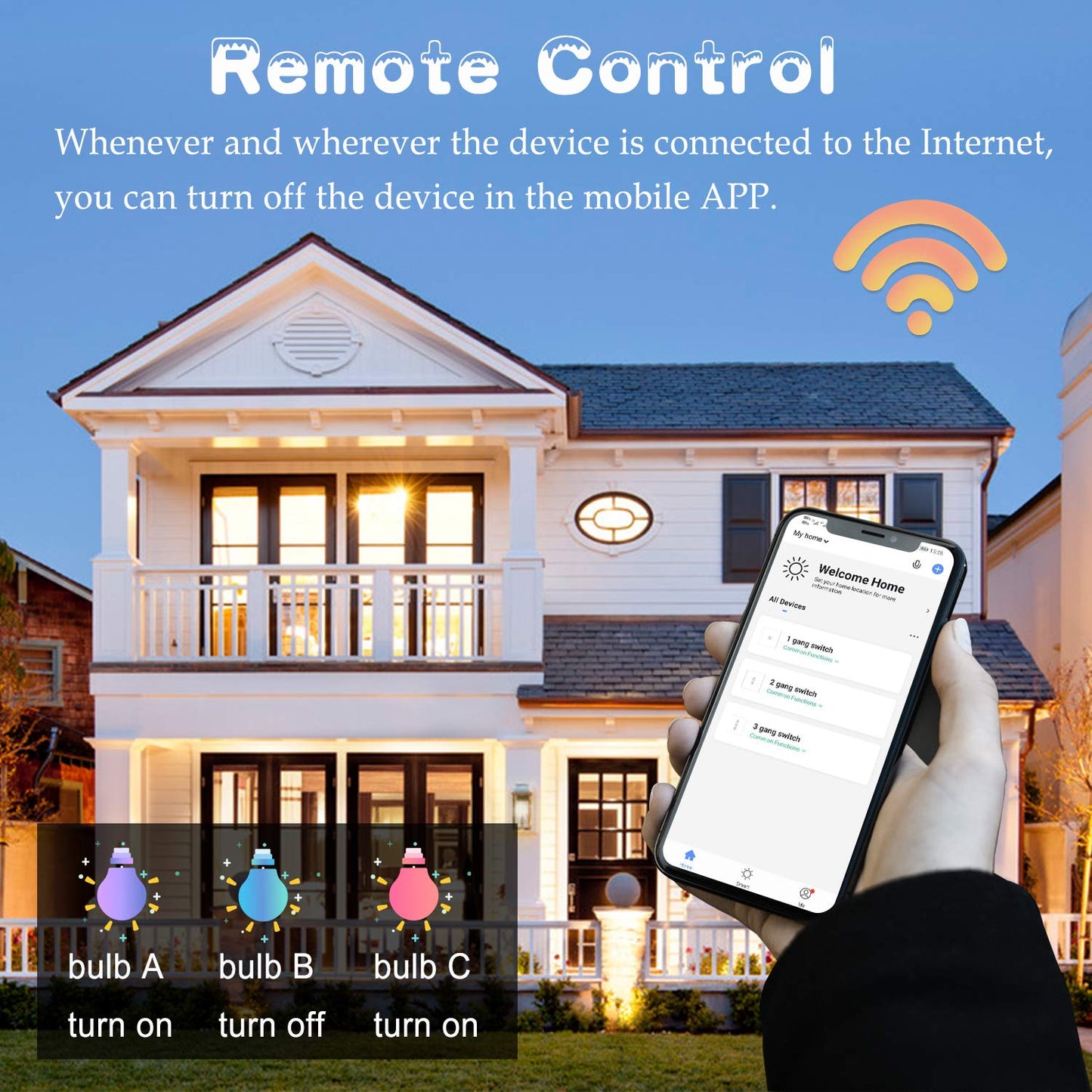 Interruttore Smart Touch Panel, Interruttore Wireless Wifi, Telecomando Del Telefono Cellulare, Supporto Del Controllo Vocale Alexa, Nessun Hub Richiesto, 2.4 Ghz Wi-Fi