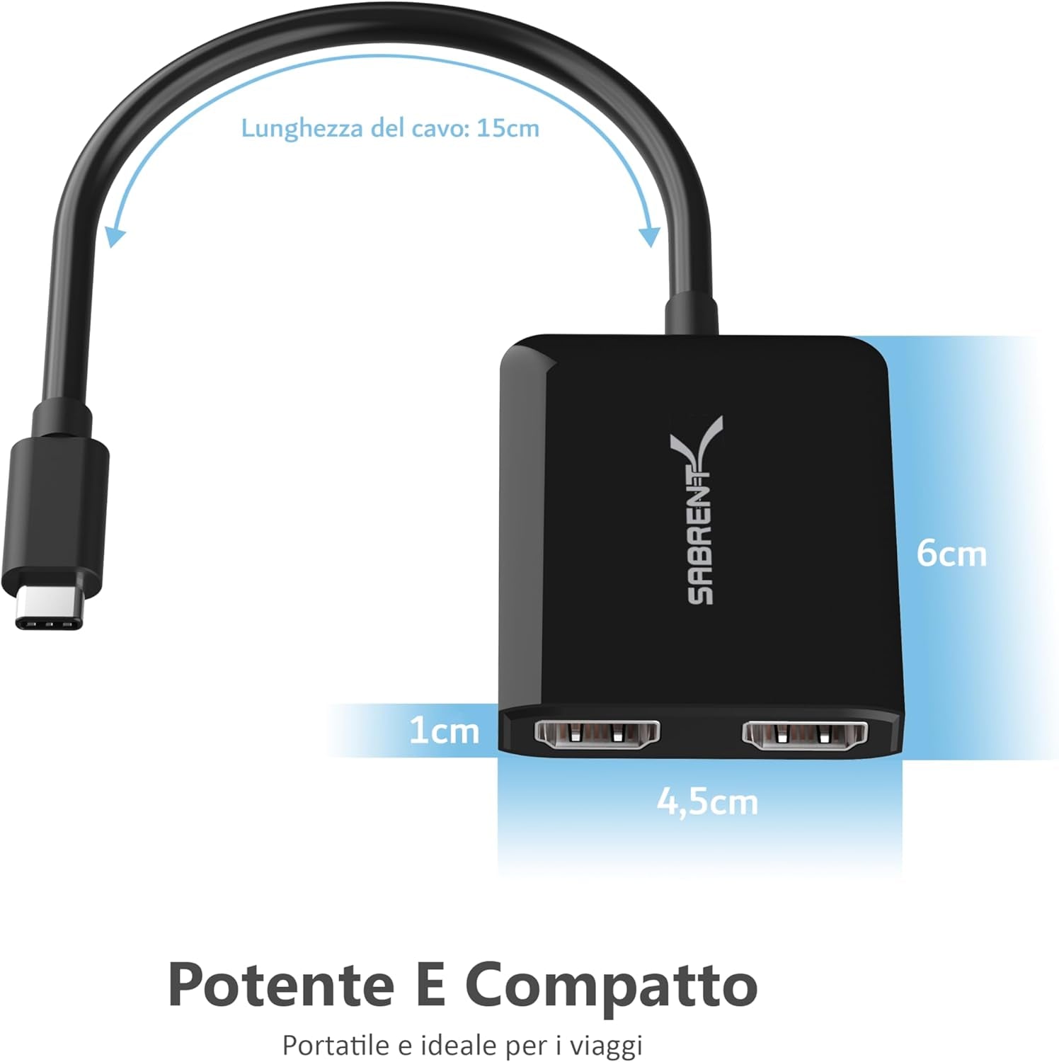 Adattatore Da USB Tipo C a Doppio HDMI [Compatibile Solo Con I Sistemi Windows] (DA-UCDH)