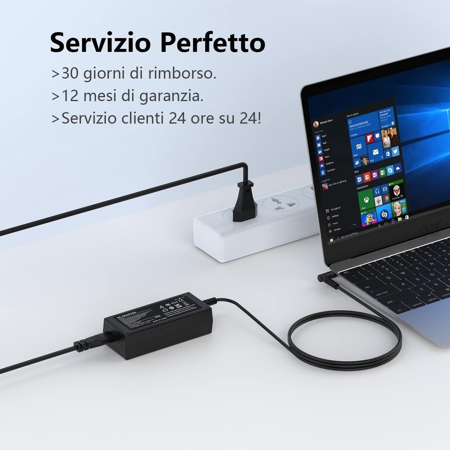 Caricatore, Alimentatore Computer Portatile, 45W 19.5V 2.31A per HP Stream, Pavilion, Elitebook 830 840 850, Probook 430 440 450, 240 250 PC Adattatore Notebook Caricabatterie 4.5*3Mm