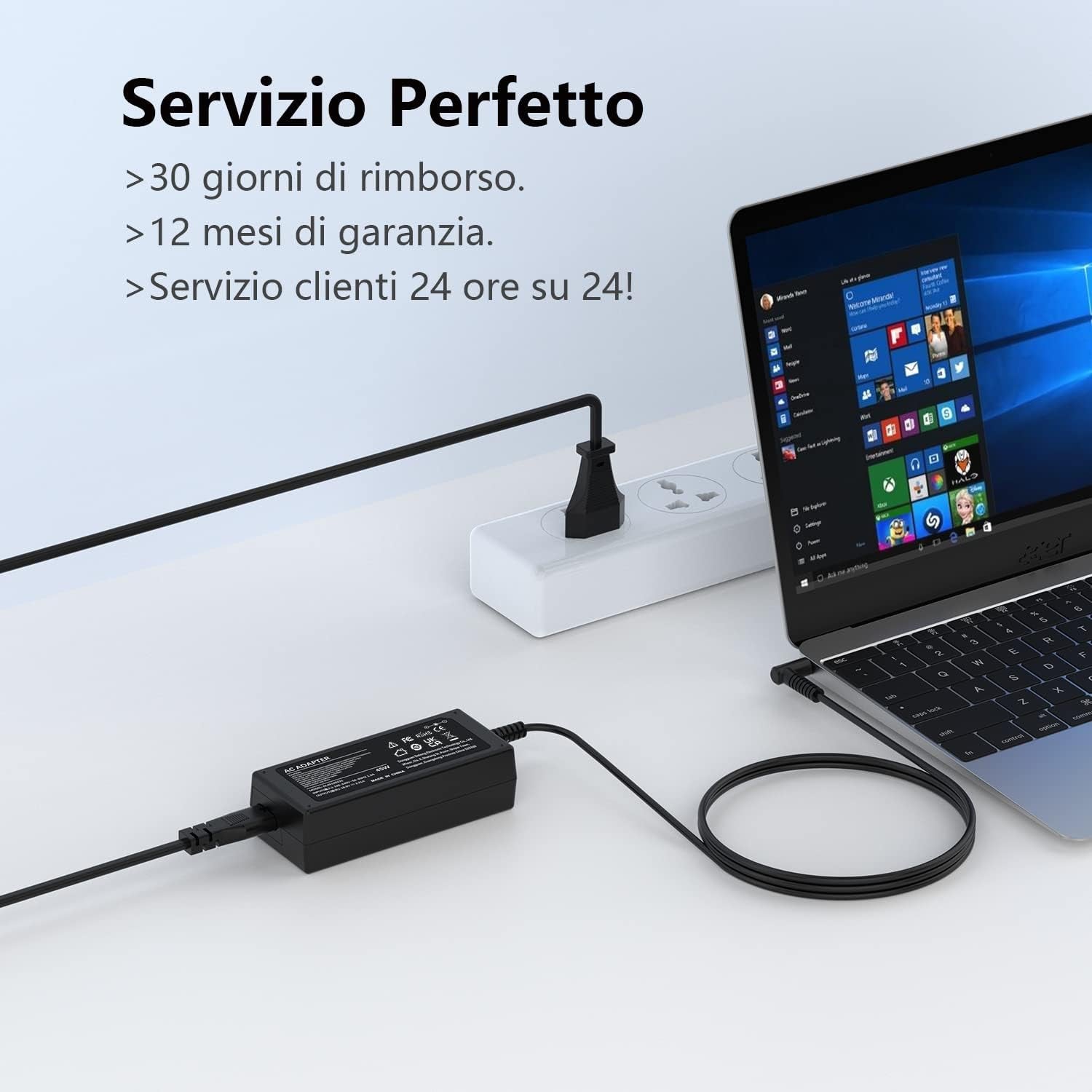 Caricatore, Alimentatore Computer Portatile, 45W 19.5V 2.31A per HP Stream, Pavilion, Elitebook 830 840 850, Probook 430 440 450, 240 250 PC Adattatore Notebook Caricabatterie 4.5*3Mm