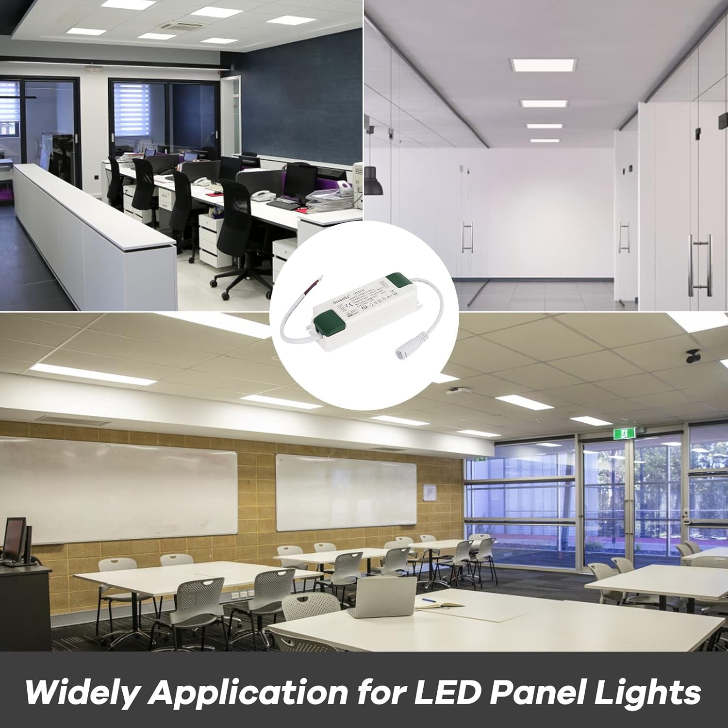 60W Trasformatore LED Driver per Luci Da Incasso 60X60 120X30 120X60 Lampada Del Pannello LED 200-240Vac 27-40Vdc 1500Ma Corrente Costante Alimentatore Non-Dim, GS-PA60A02-1500, TUV CE CB