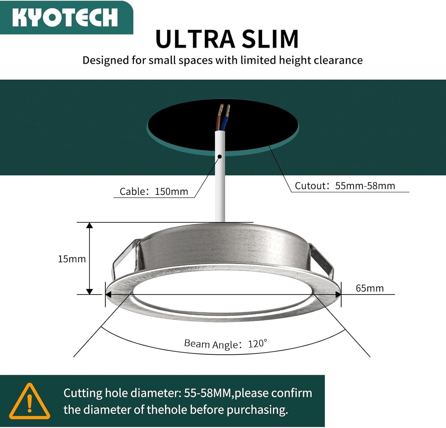 Set Di 3 Faretti Led Da Incasso per Mobili Faretti Da Incasso 230 V 3,5 W IP44 G4 LED 20 Mm Ultra Piatti Faretti LED Incasso, 4000 K per Cappa Da Cucina Bagno Faretto Da Incasso (Cromato)