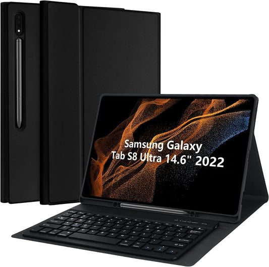 Custodia per Ipad Air 5 2022 Con Tastiera, Ipad Pro 11 2018/Ipad Air 4 2020, Tastiera Magnetica Rimovibile Senza Fili Bluetooth Con Layout QWERTZ, Addormentarsi Automaticamente/Svegliarsi