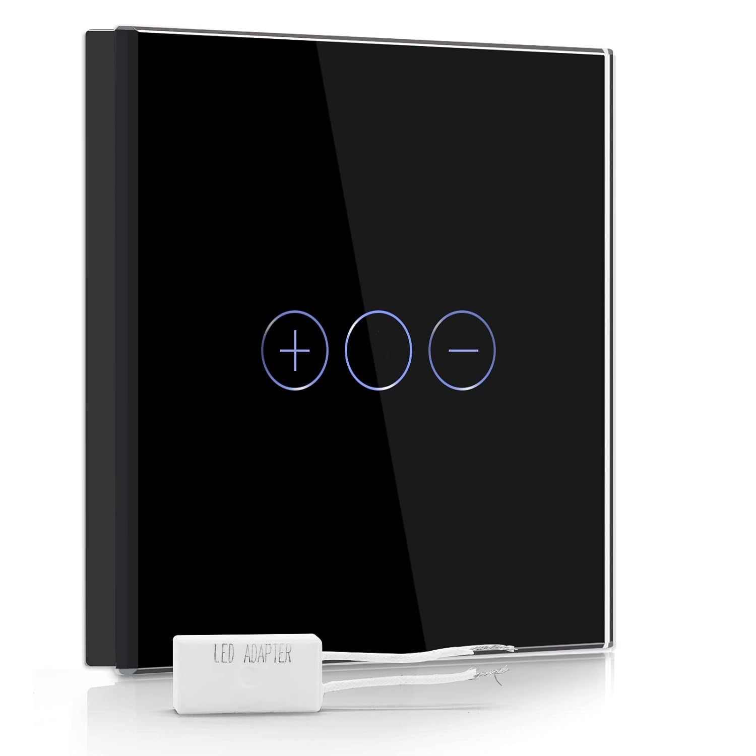 Interruttore Dimmer 1 Gang 1 Via,Interruttore Dimmer Led Con LED Display Light,Nero Dimmer Interruttore Touch Con Pannello in Vetro Temperato