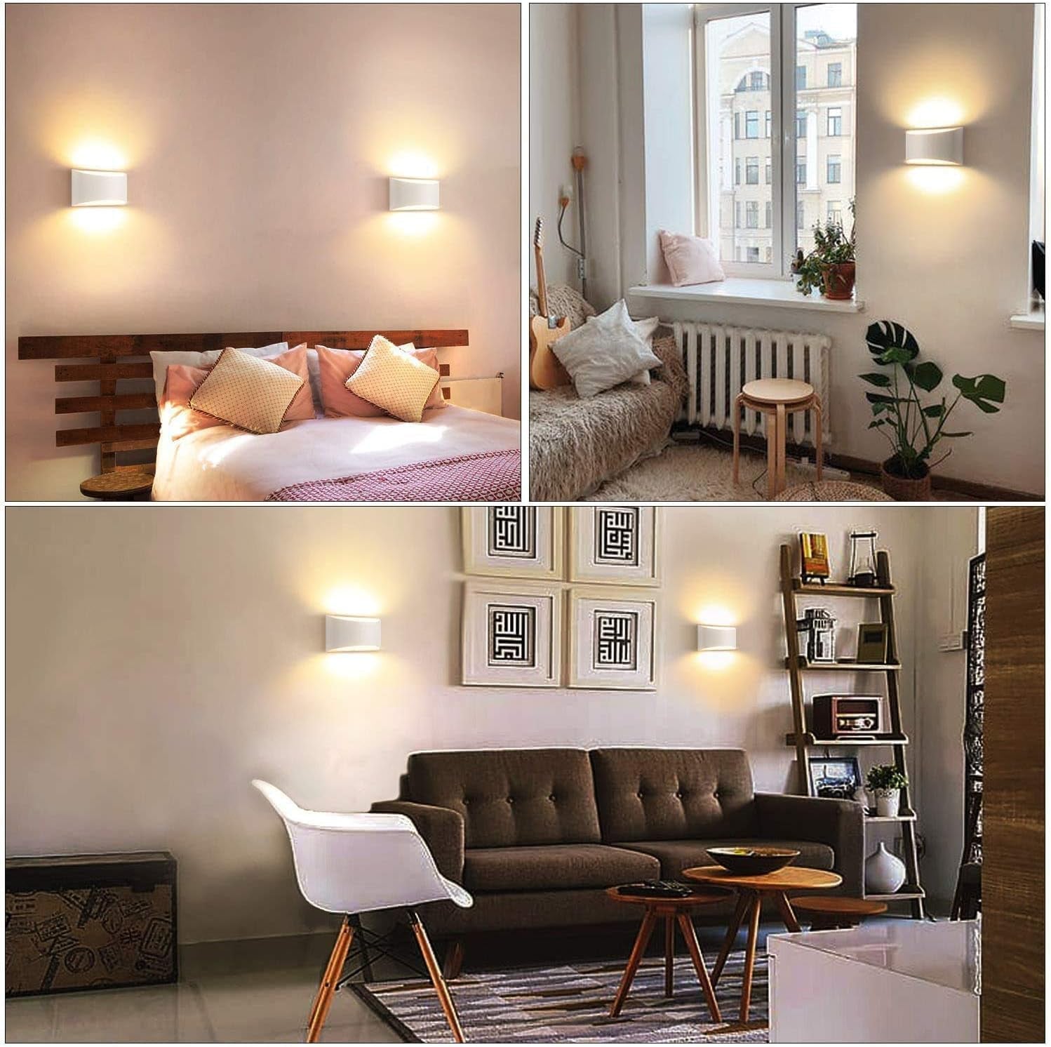 10W Lampada Da Parete LED Dimmerabile Applique Da Parete Interni Morderna in Alluminio Decorazione per Soggiorno, Corridoio, Camera Da Letto, Scale 3000K Bianco Caldo