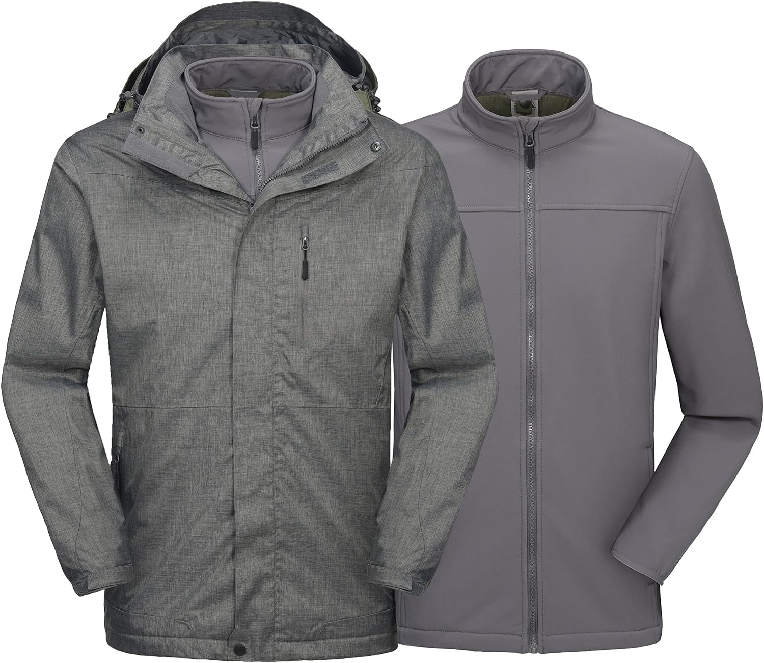 Giacca Da Sci Da Uomo 3 in 1, Impermeabile, per Neve, Pioggia, Invernale, Con Interno in Softshell Termico