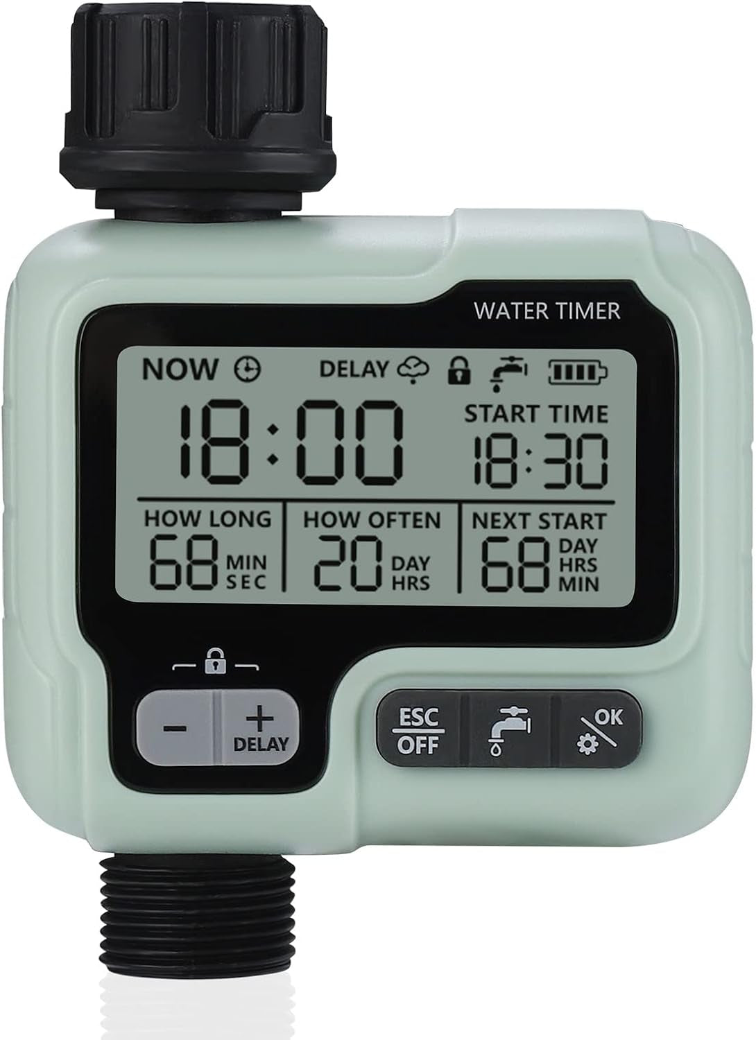 Irrigatore Giardino Timer per Irrigazione Giardino Computer Irrigazione IPX5 Timer Automatico Dell'Acqua Facile Controlla