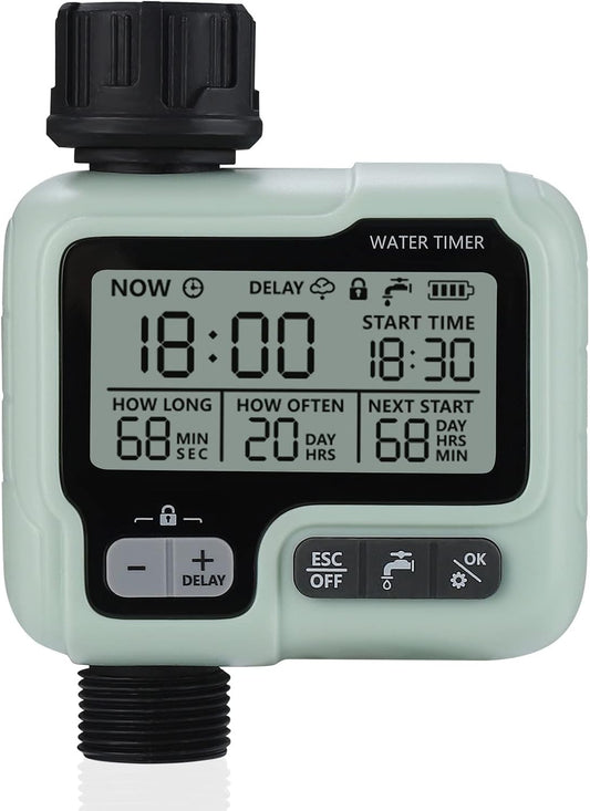 Irrigatore Giardino Timer per Irrigazione Giardino Computer Irrigazione IPX5 Timer Automatico Dell'Acqua Facile Controlla