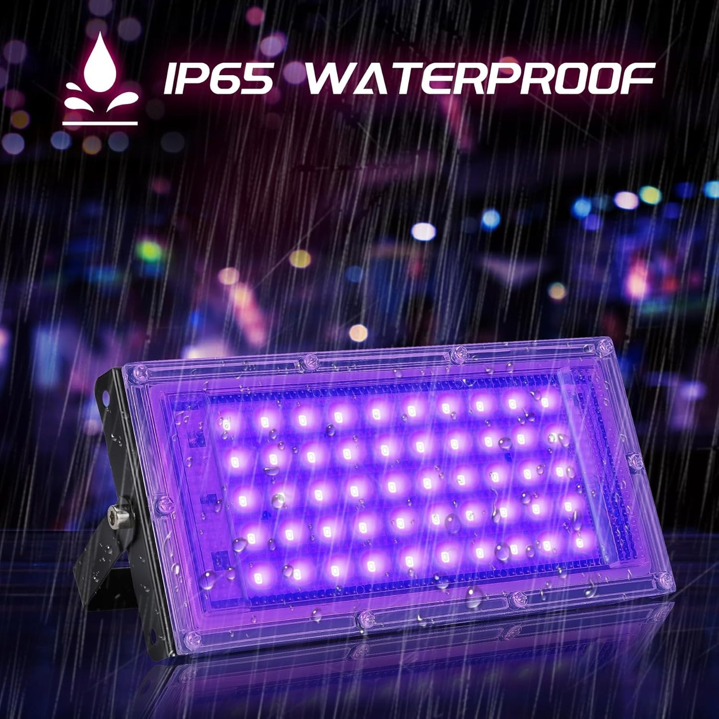 2 Pezzi 50W LED UV Luce Nera Faretto, Luce UV Impermeabili IP65, Luce Ultravioletta per Party, Illuminazione Da Palco, Festa Glow, Decorazione Di Halloween, Festa Fluorescente, Acquario