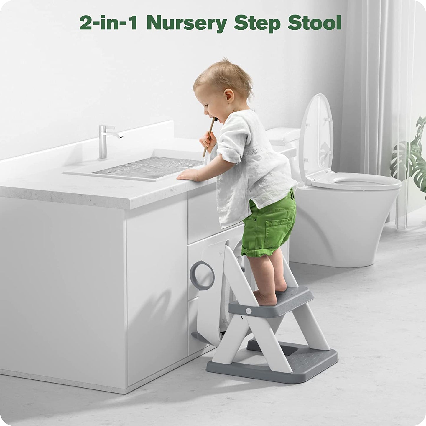 Riduttore Wc per Bambini, Sedile Rialzato per Bambini Maschi E Femmine, Sedile WC Portatile Pieghevole per Bambini, Pedana Antiscivolo Anti-Spruzzo, Scala per Sedile Del Water