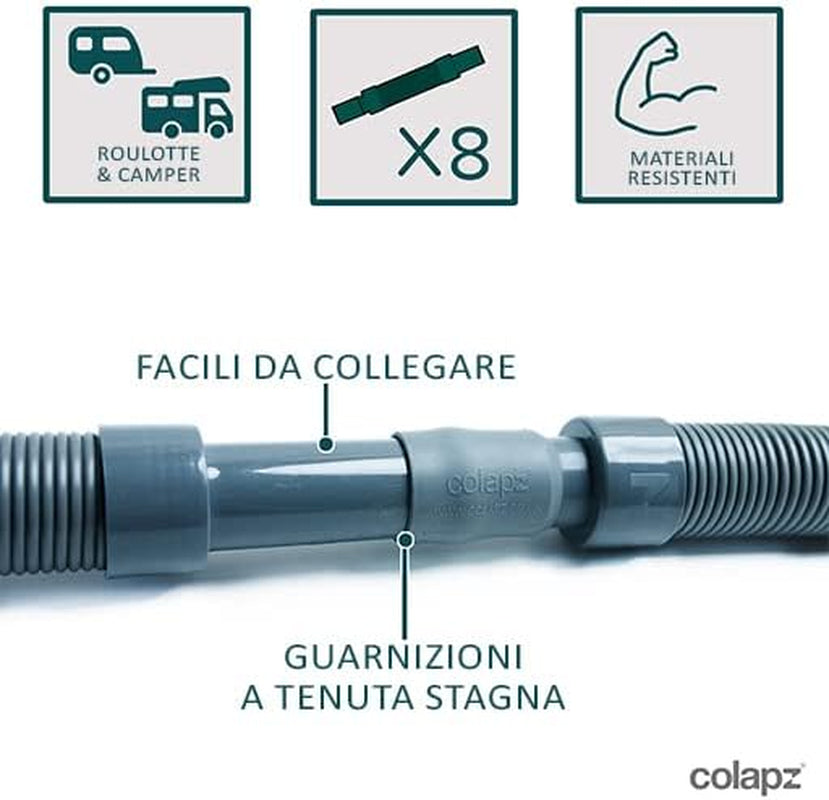 Accessori per Roulotte Sistema Flessibile Di Scarico Flessibile Flessibile Ed Allungabile per Rifiuti Flexi
