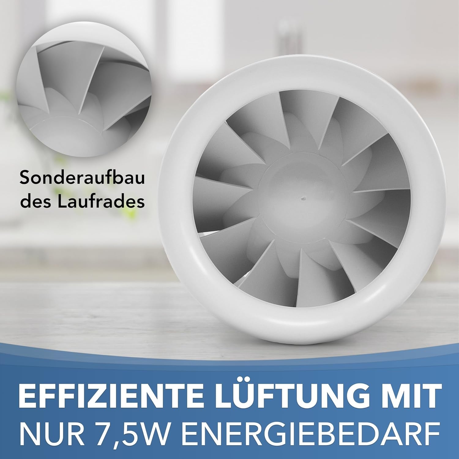 Ventilatore a Tubo Albatros 100Mm Silencio Tubo - Extra Silenzioso E Potente - Innovativo Ventilatore a Tubo per Bagni, Cucine E Soggiorni - Crea Un Piacevole Clima Di Benessere