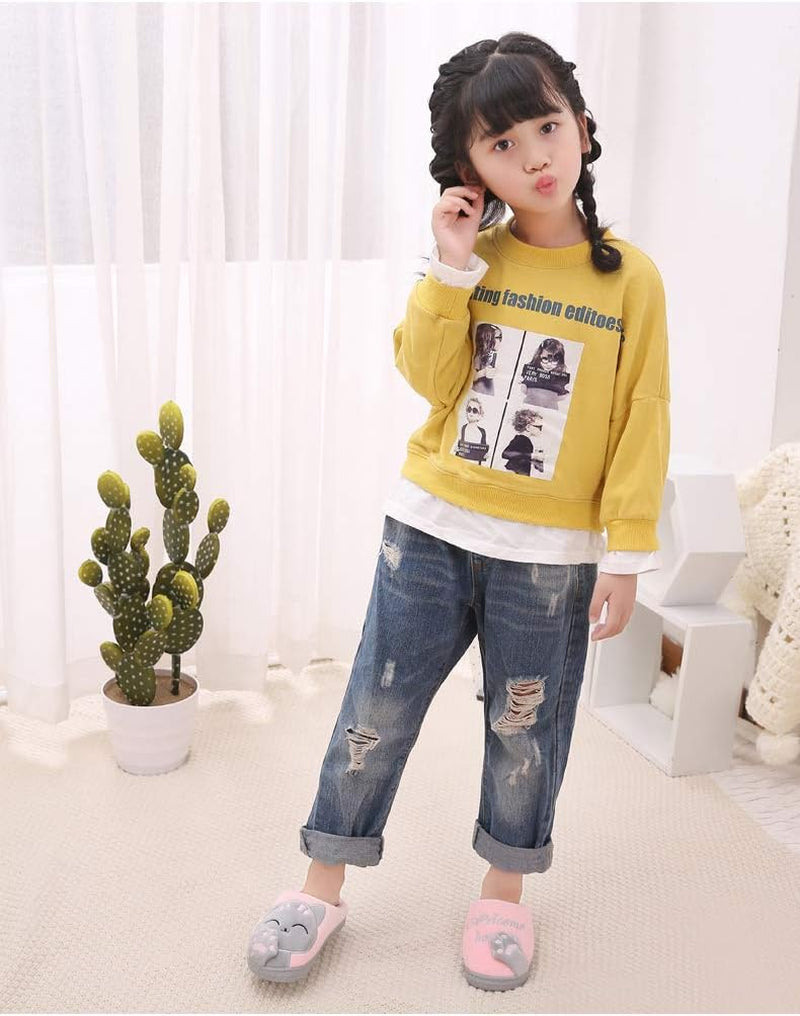 Carino Cartone Animato Pantofole Da Casa Bambini Uomo Donna Inverno Peluche Ciabatte Interne Comode Caldo Scarpe Di Cotone Invernale