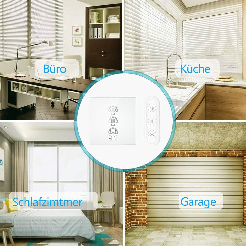 Interruttore per Tapparelle Wifi, Con Telecomando RF, Timer, Timer per Motore per Tapparelle, Compatibile Con Google Home/Smart Life