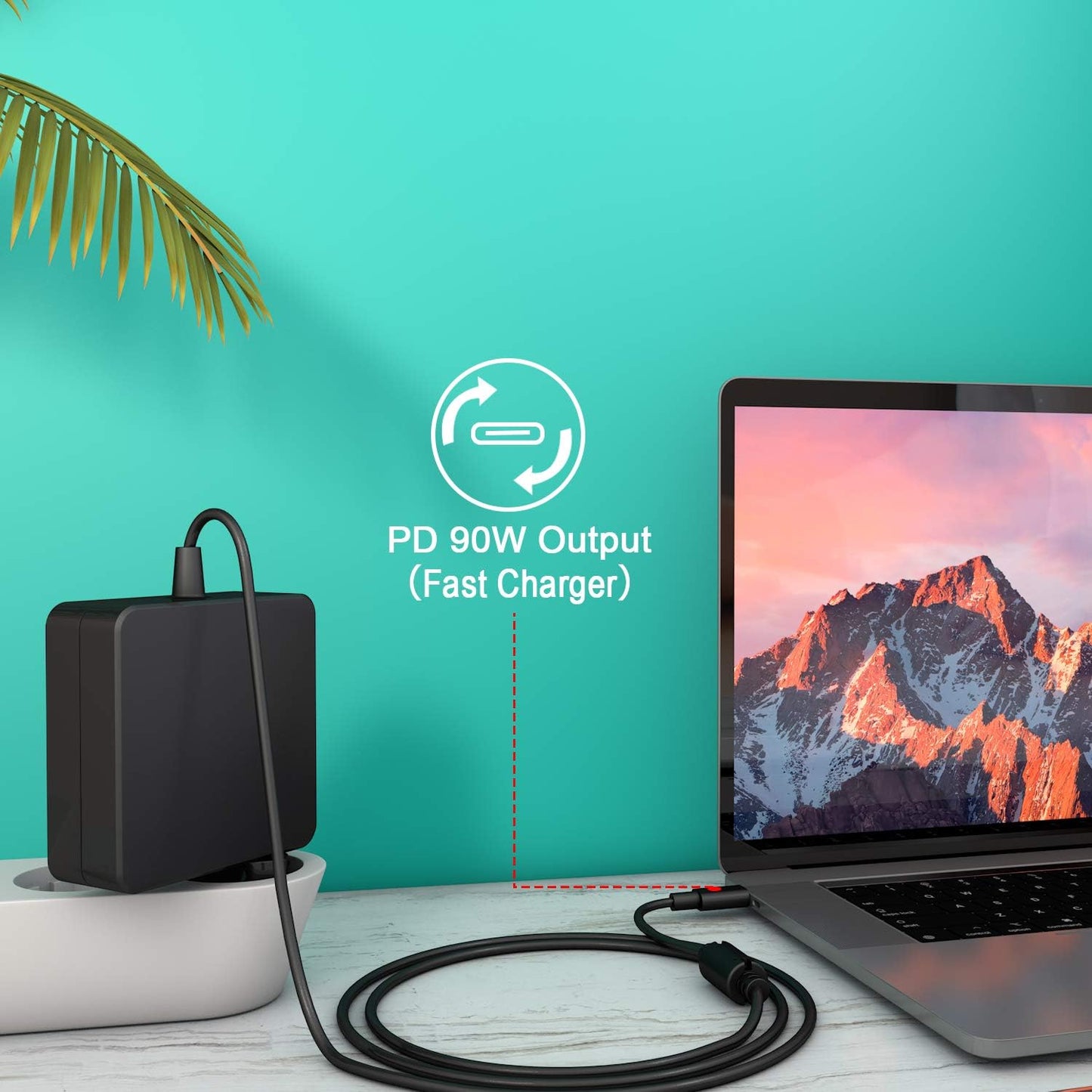 87W 90W USB C Adattatore Di Alimentazione, Caricabatterie Da Parete PD Con Alimentazione Di Tipo C 87W 90W per Macbook Pro Air 2018, HP, Dell, Lenovo E Qualsiasi Laptop