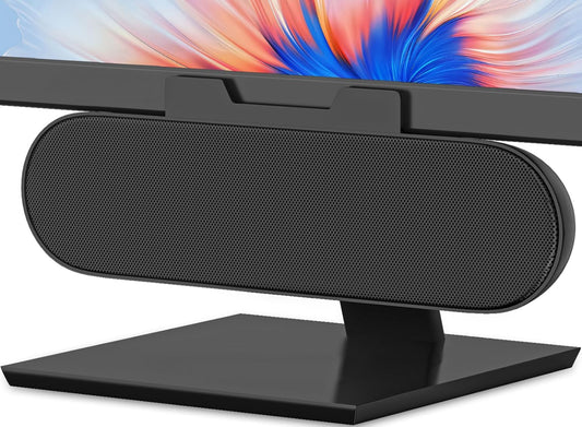 Altoparlante per PC, USB Portatile Mini Soundbar, Alimentazione USB, Monitorare Casse PC per Telefono, Notebook, PC, Laptop, Desktop - Plug and Play （Nero）