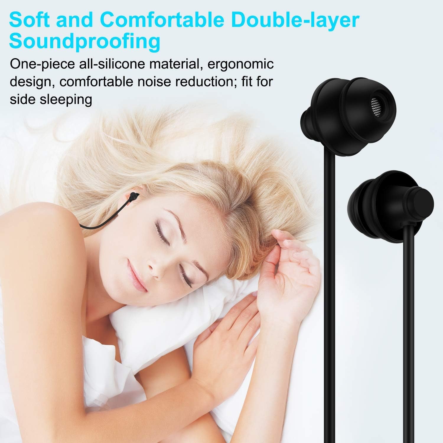 Cuffie per Dormire Bluetooth 5.0 Auricolari In-Ear Morbidi per Insonnia, Traversine Laterali, Palestra, Relax E Sport