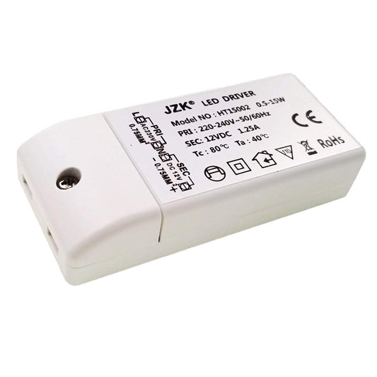 Ingresso: 220-240 V, Uscita DC 12V 1.25A, 15W Trasformatore Convertitore Alimentatore Tensione Costante per Illuminazione Lampada Lampadina LED, 9.1×4.1×1.9 Cm