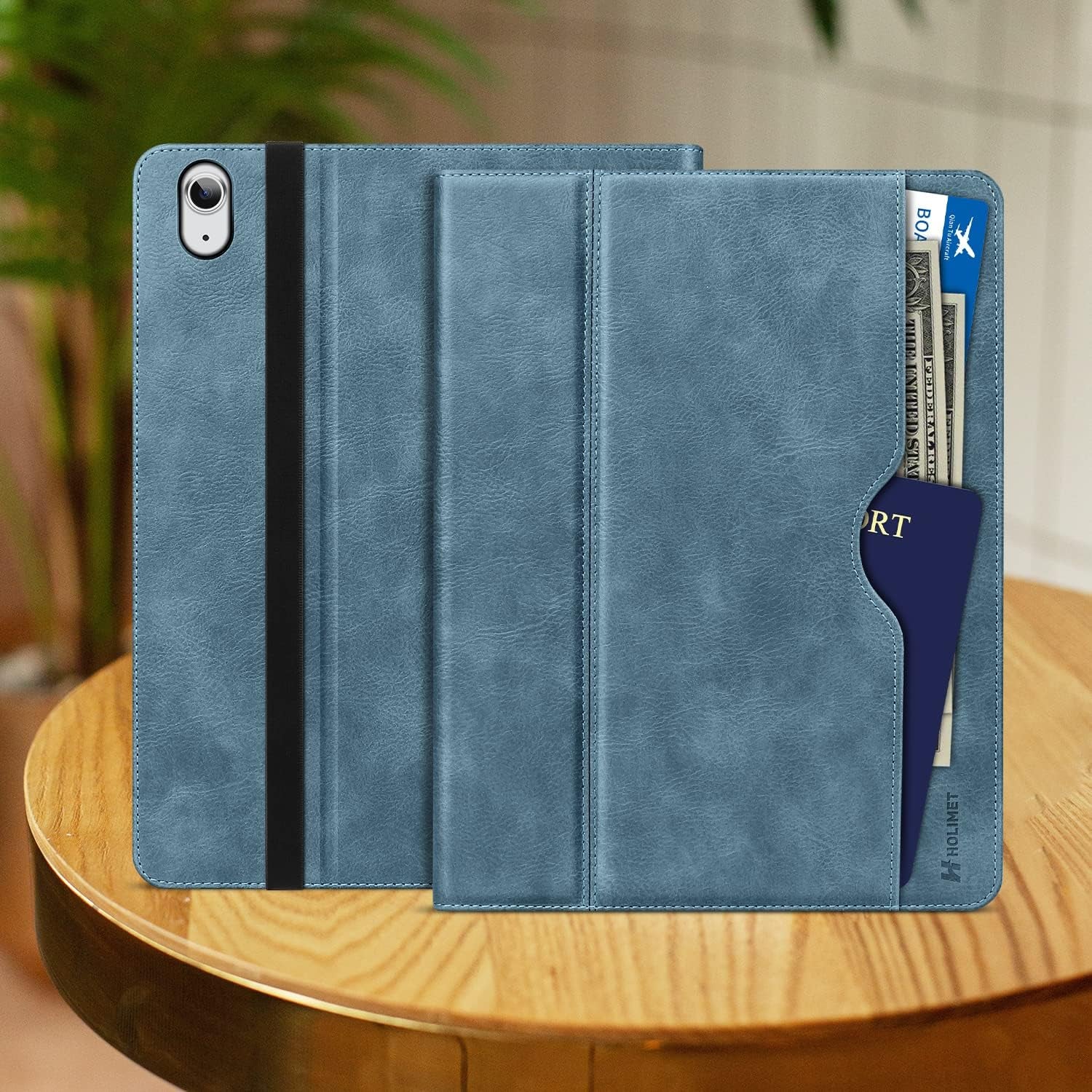 HOLIMET Custodia per Ipad 10 Generazione 2022 Con Portapenne, Ipad 10 Gen 2022, in Pelle PU, Cover Posteriore in TPU, Resistente Agli Urti, Auto Dormire/Guardia per Ipad 10 Generazione, Colore: Blu