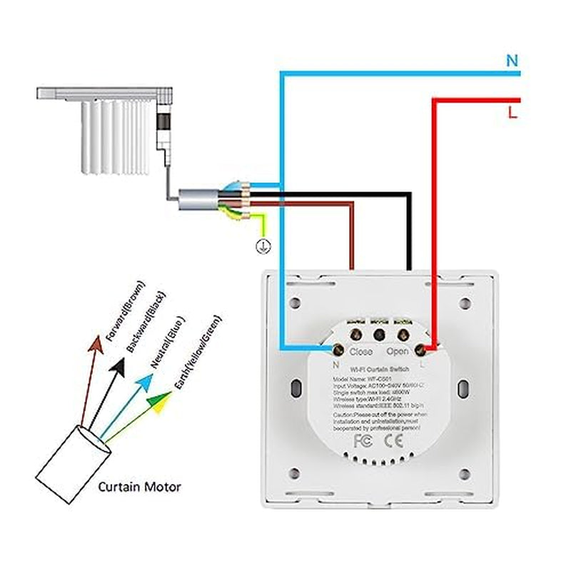 Interruttore per Tapparelle Wlan per Cento, Alexa WLAN, Interruttore per Tapparelle Con App Controllabile E Funzione Timer, Interruttore a LED Intelligente Compatibile Con Echo Alexa/Google