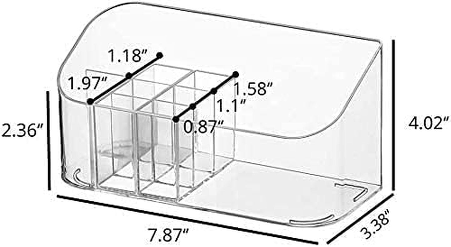 LINFIDITE Organizer per Cosmetici Organizer per Cosmetici con 9 Scomparti e 2 Divisori Rimovibili, Armadietto da Bagno Porta Cosmetici, Scatola per Cosmetici Essenziali di Bellezza Trasparente