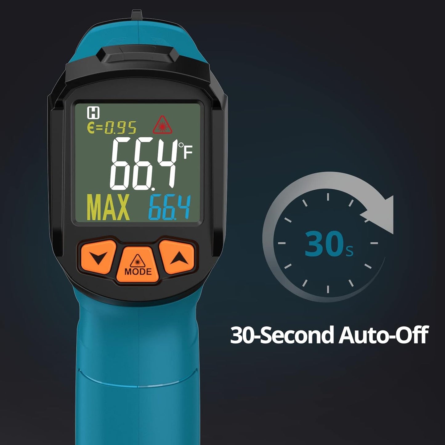 Termometro Infrarossi (Non per Umani), Con Display LCD a Colori -500℃~800℃ Termometro Red Beam Digitale Portatile Con Sonda per Cucina/Cottura/Forno/Pizza/Frigori/Industriale