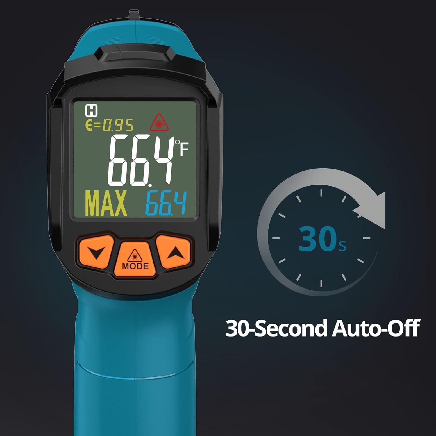 Termometro Infrarossi (Non per Umani), Con Display LCD a Colori -500℃~800℃ Termometro Red Beam Digitale Portatile Con Sonda per Cucina/Cottura/Forno/Pizza/Frigori/Industriale