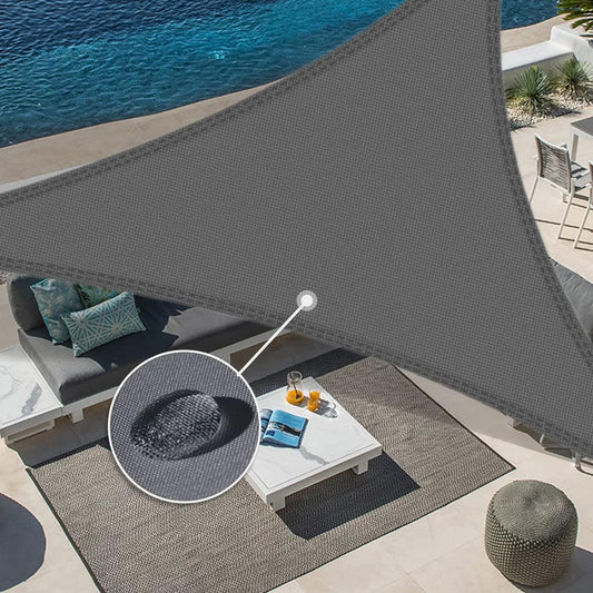 3,6X3,6X3,6M Grafite Tenda a Vela Triangolare Vela Ombreggiante, Impermeabile Vele Parasole Protezione UV 95% per Esterno, Giardino E Terrazza, Piscina