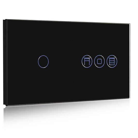 Alexa, Interruttore per Tapparelle, 1 Vano, 1 Via, Wifi Touch, Telecomando Con App Smart Life, Interruttore Smart per Tapparelle, Compatibile Con Alexa E Google Home, Colore: Nero