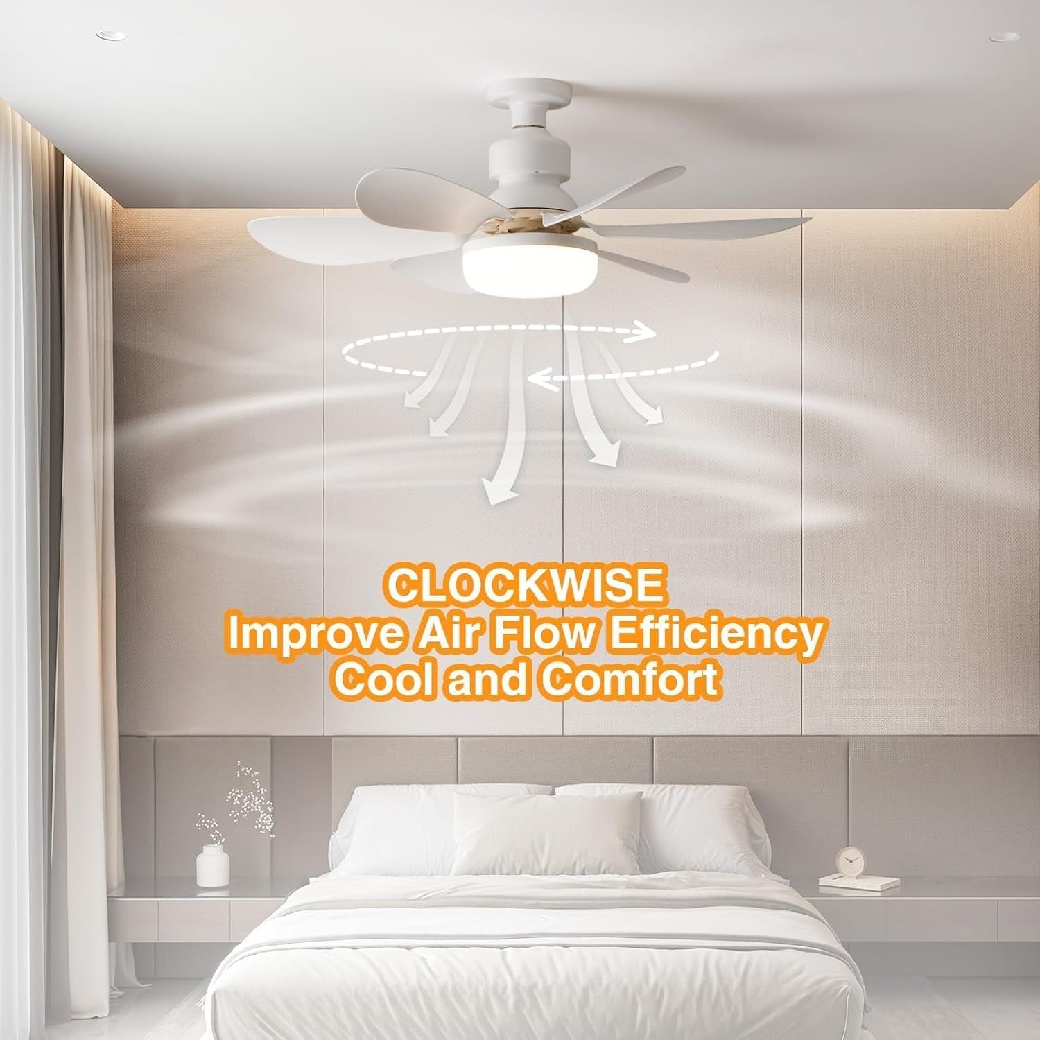 Ventilatore Da Soffitto Con Illuminazione E Telecomando, E26/E27, Lampada Da Soffitto Con Ventilatore, Lampada Da Soffitto LED Da 40 W, Con Ventilatore, Velocità Del Vento Regolabile, 3