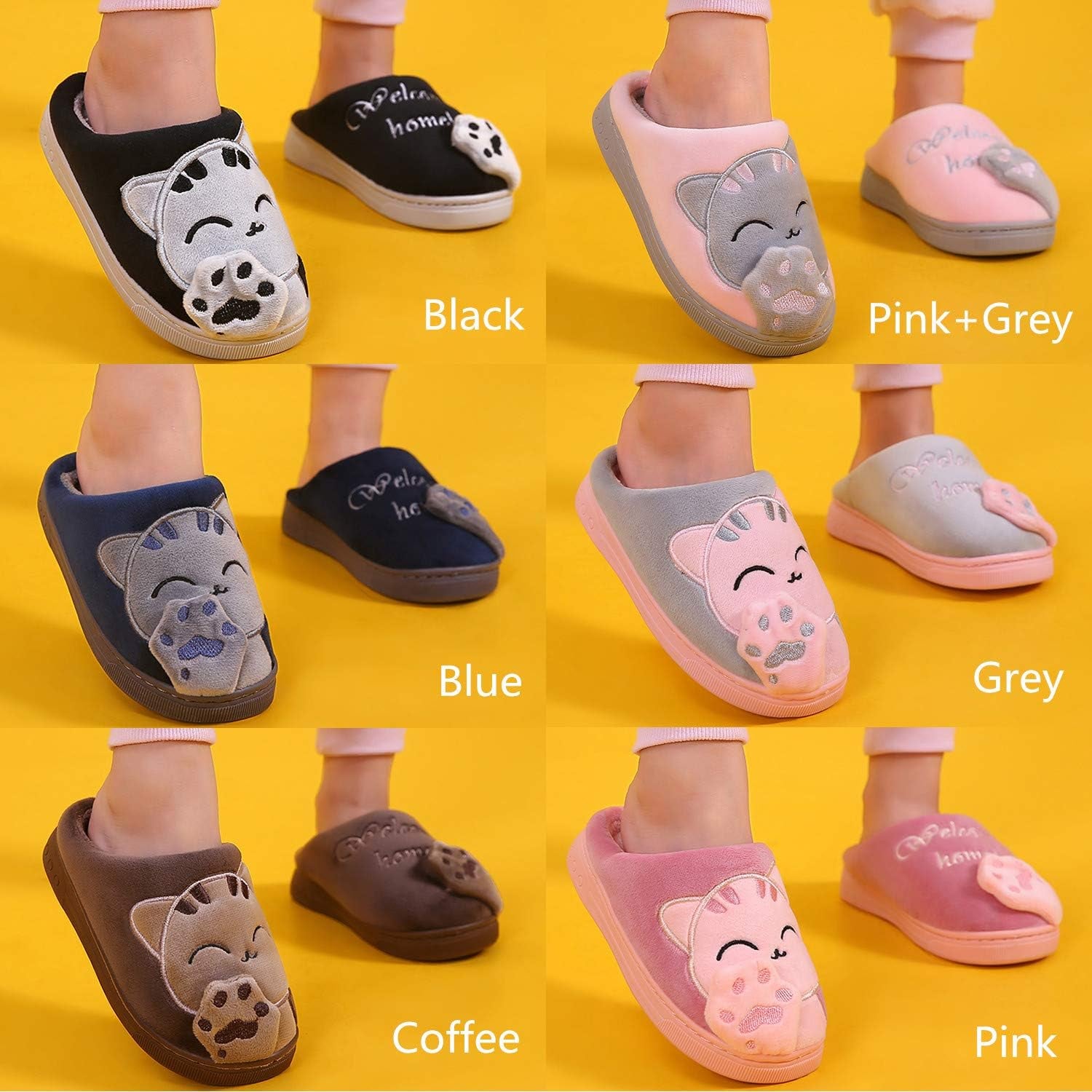 Carino Cartone Animato Pantofole Da Casa Bambini Uomo Donna Inverno Peluche Ciabatte Interne Comode Caldo Scarpe Di Cotone Invernale