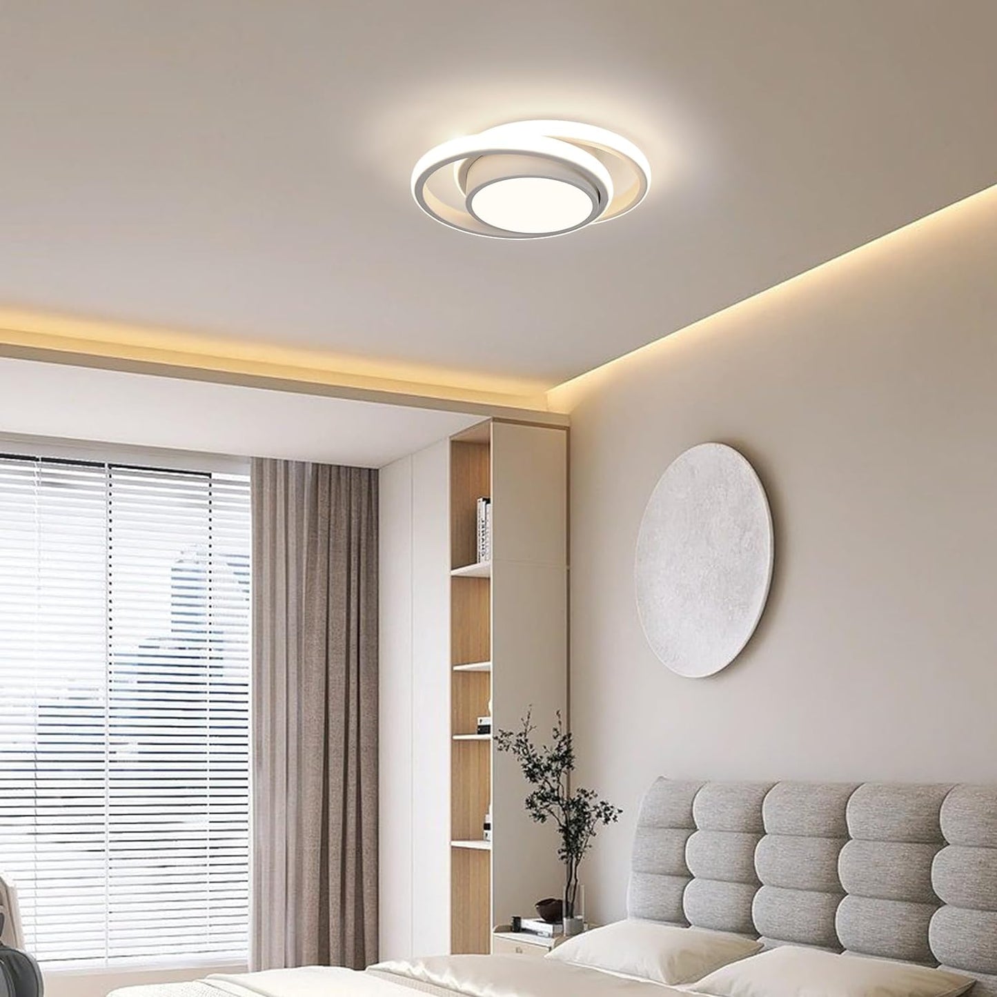 Plafoniere LED, Lampada Da Soffitto 32W 2350LM, Rond Plafoniere Moderno per Soggiorno Cucina Bagno Camera Da Letto Corridoio, Luce Naturale 4500K, Diametro 28Cm