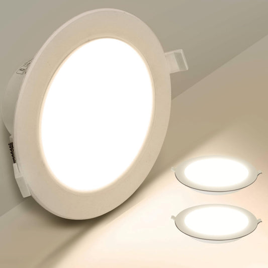 Downlight Da Incasso a LED, 18W Equivalente a 175W, Daylight 4000K, Faretti LED, Oblò a LED, Ф190-200Mm, Confezione Da 2