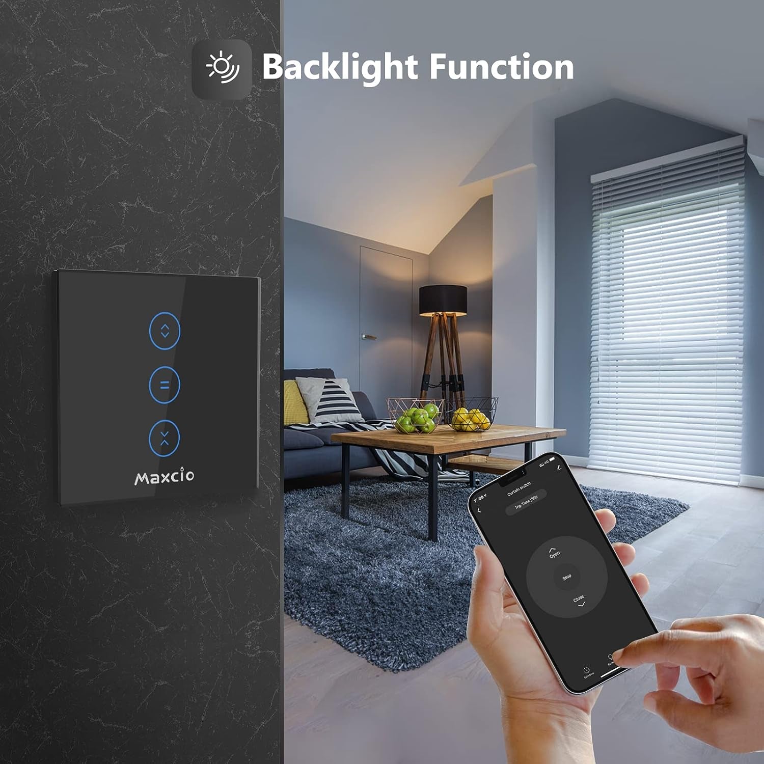 Interruttore Tapparelle Wifi,  Smart Switch per Tapparelle Elettriche, Compatibile Con Alexa E Google Home, APP Controllo, Interruttore Wifi per Persiane Avvolgibili E Tende
