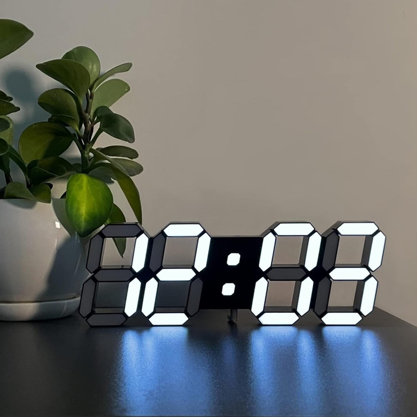 Orologio Parete Digitale Sveglia LED 25.2Cm Snooze 3D Silenzioso Luminosità Regolabile Memoria 12/24H Data/Temperatura Controllo Remoto Luce Notturna Comodino Camera Letto Cucina Ufficio