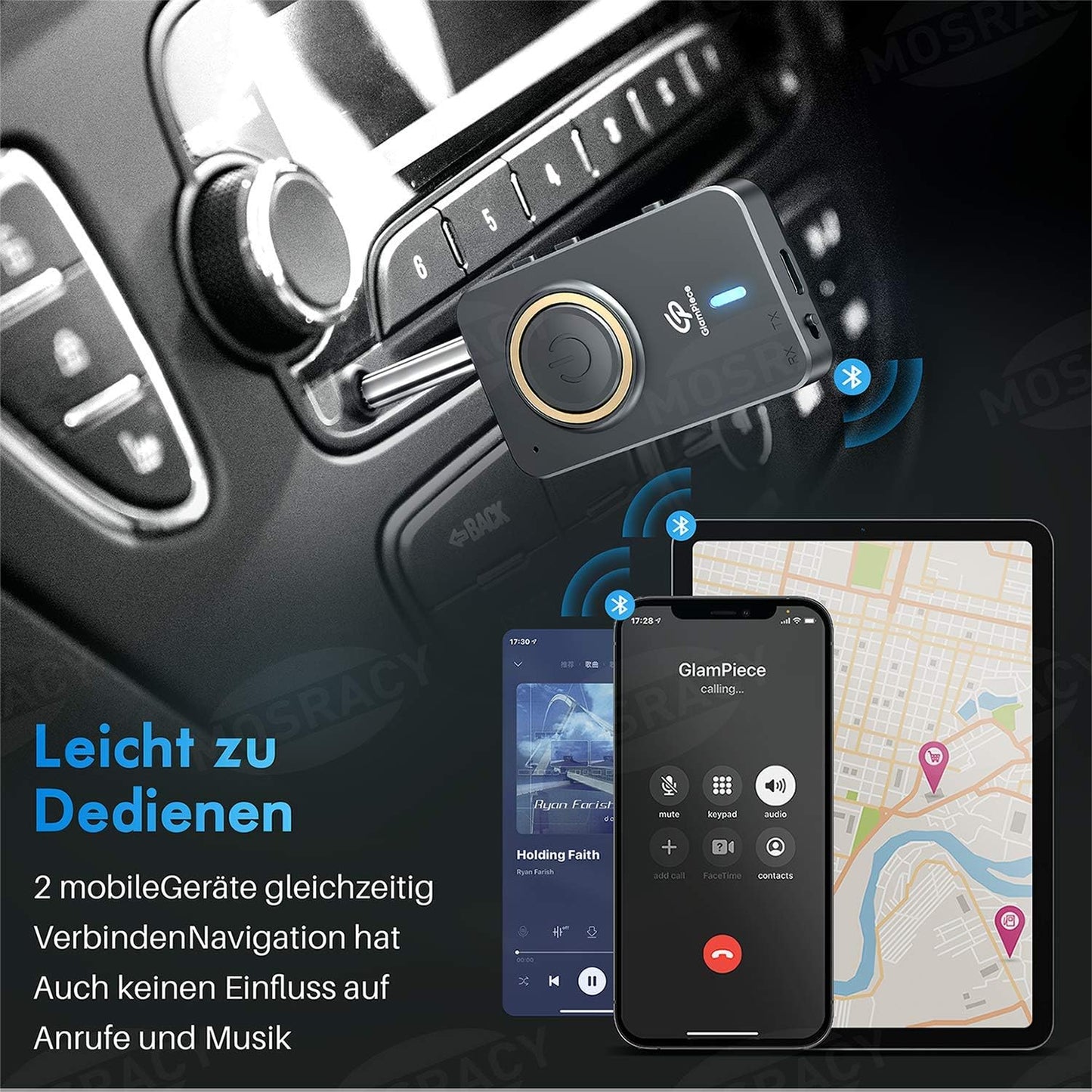 Bluetooth 5.0 Trasmettitore Ricevitore Bluetooth 2-In-1 Wireless Con Aptx LL 3,5 Mm Jack Trasmettitore Bluetooth per Tv,Auto,Pc,Cuffie, Altoparlanti,Sistema Stereo,Mp3,Mp4