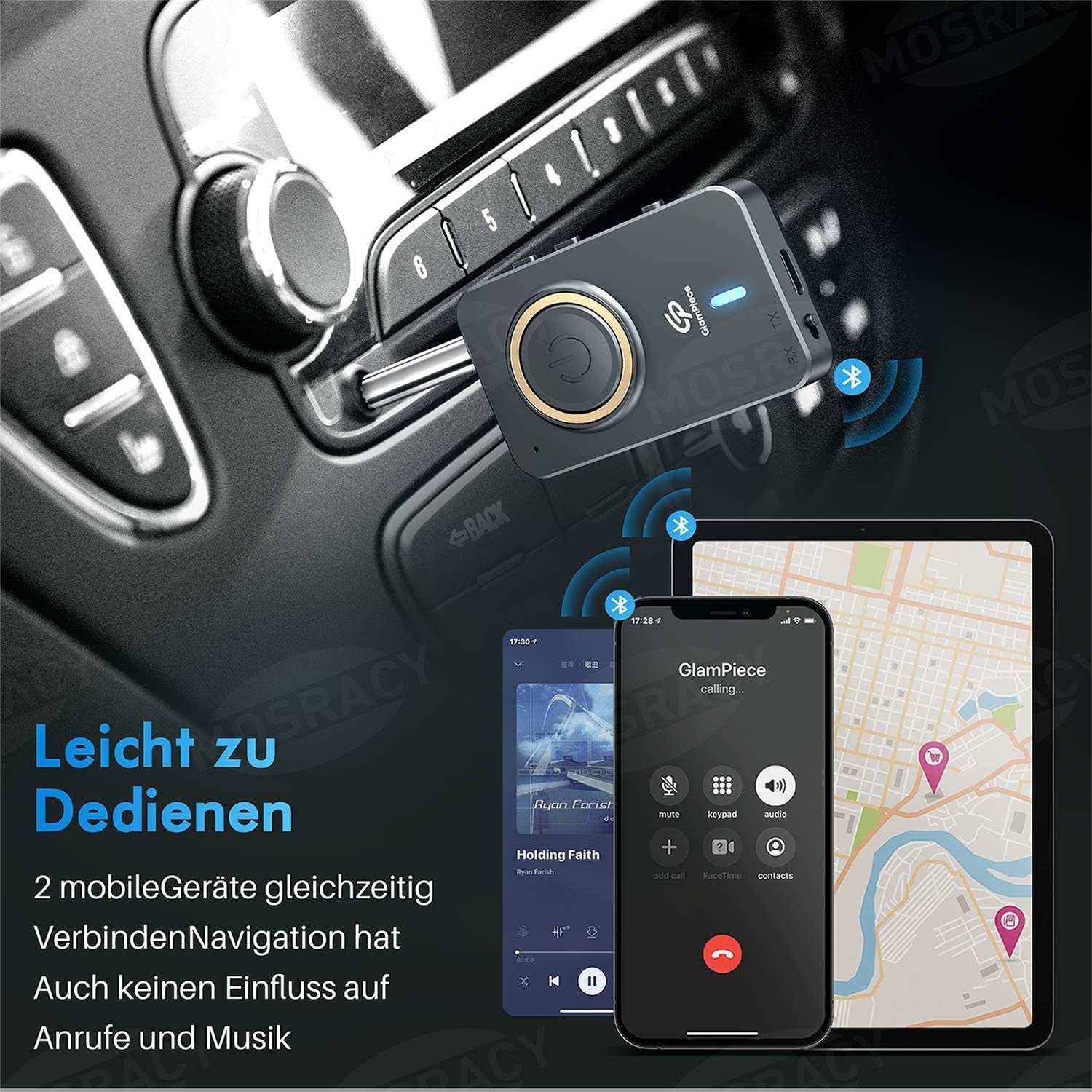 Bluetooth 5.0 Trasmettitore Ricevitore Bluetooth 2-In-1 Wireless Con Aptx LL 3,5 Mm Jack Trasmettitore Bluetooth per Tv,Auto,Pc,Cuffie, Altoparlanti,Sistema Stereo,Mp3,Mp4